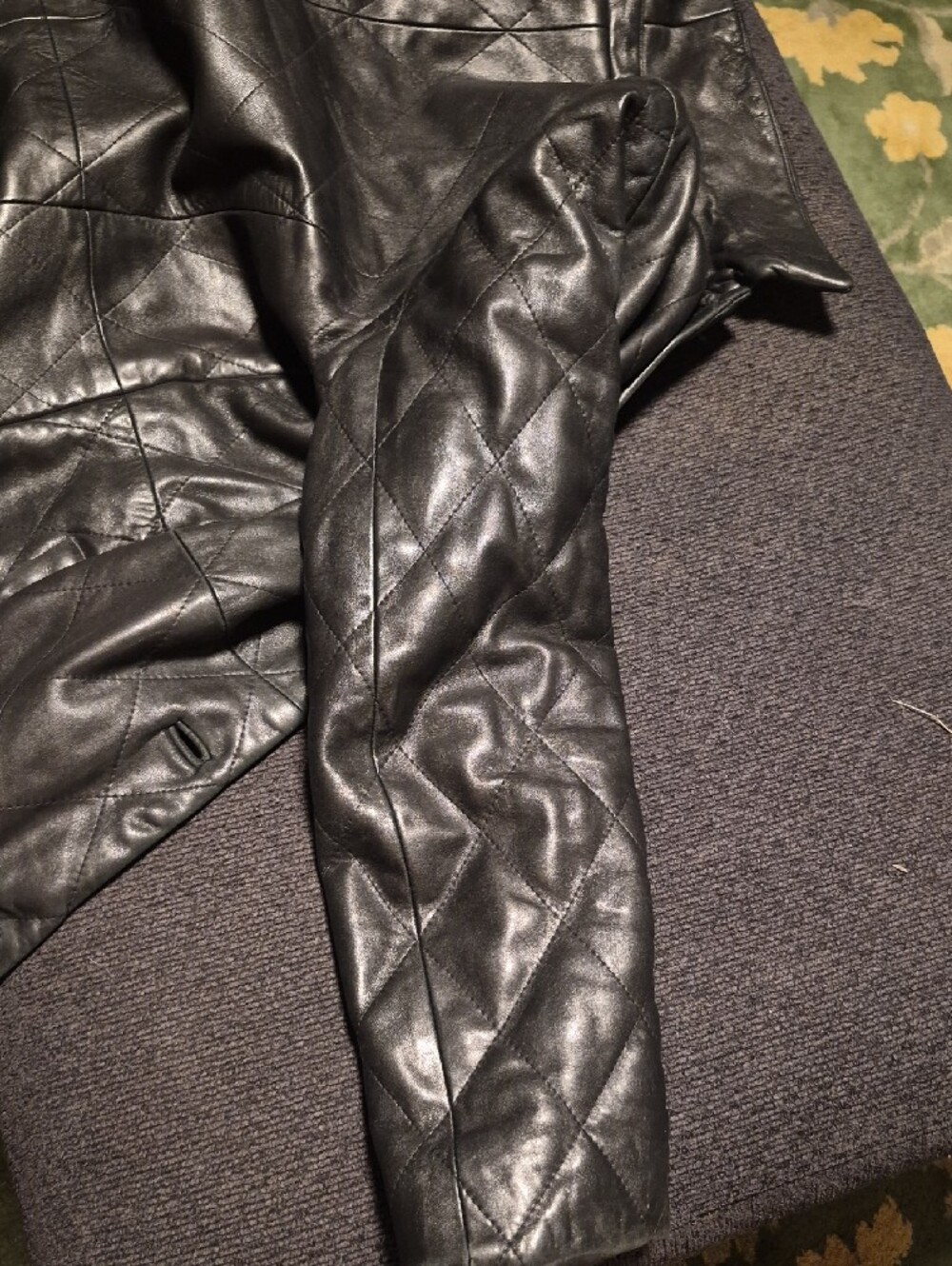 Burberry Black Quilted Leather Button-Front Jacket - Picture 7 of 16